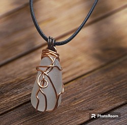 Seaglass Wire Wrapped Necklace £8.00