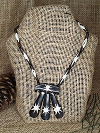 Batik Bovine Tribal Art Necklace Handmade Jewellery Boho Hippie