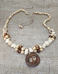 Tagua Nut Bean Necklace for Women Handmade Necklace for Women