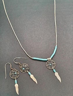 7 ~ Dreamcatcher 925 Necklace & Earrings Set ♻️